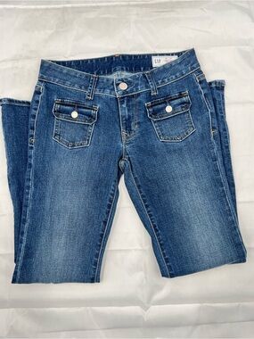 162 GAP Slim Fit Dark Blue low-rise Jeans
